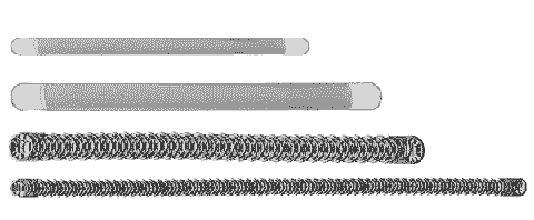 Korsettstangen und Korsettfedern
